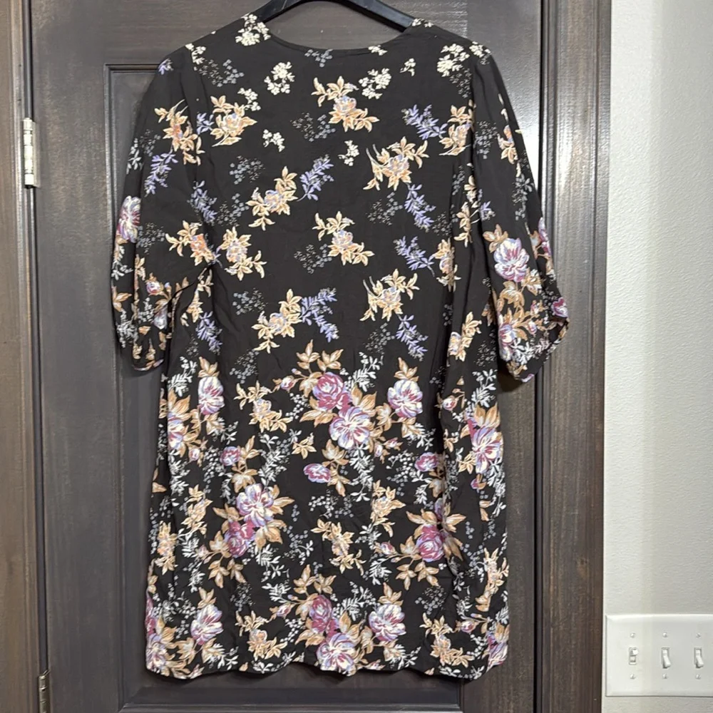 Angie Women’s Boho Short‎ Sleeve Duster Kimono Cover-Up Wrap Size Small